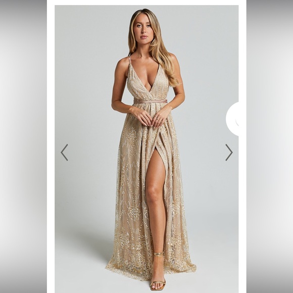 Showpo. Dresses & Skirts - SHOWPO long Plunging Neckline gown